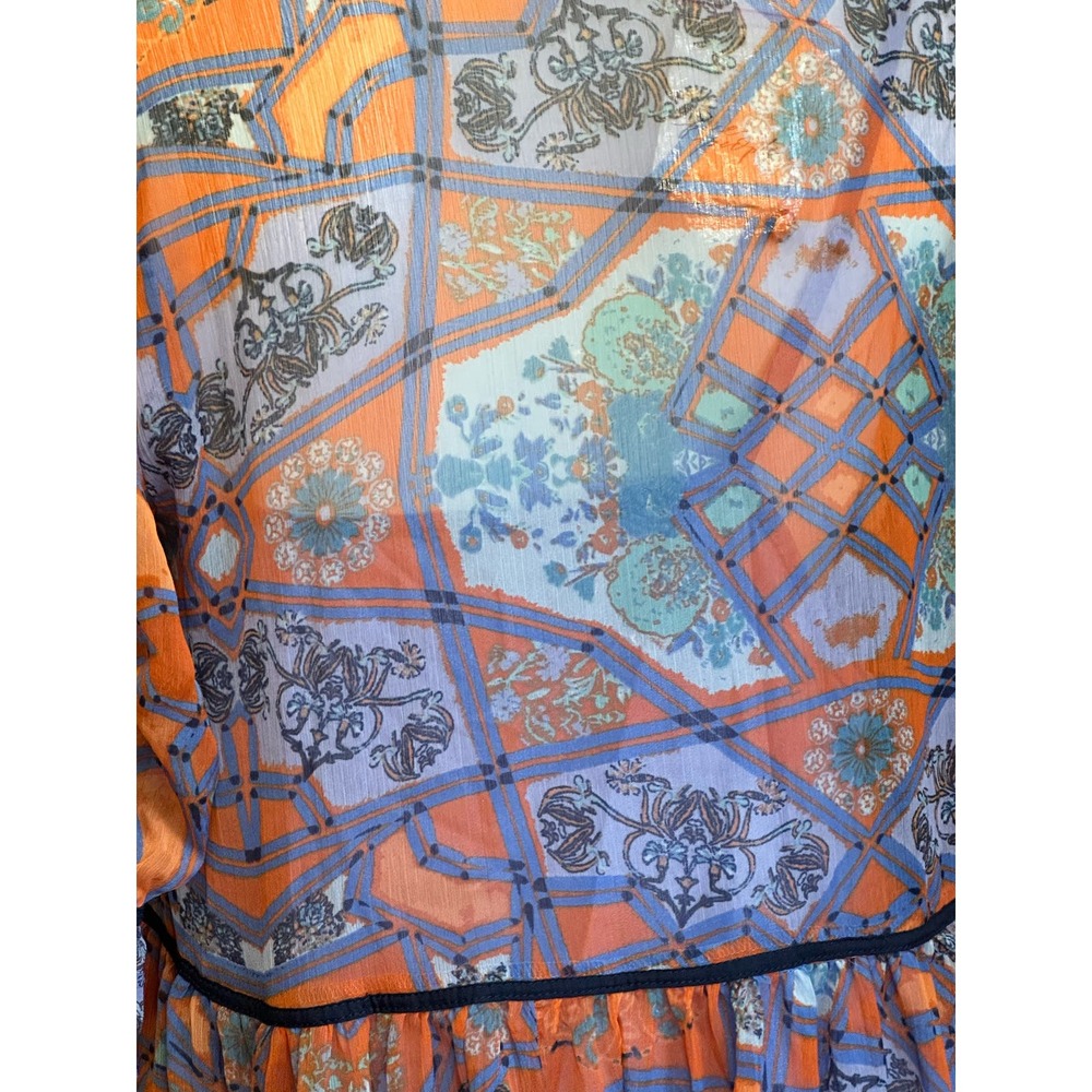 Free People Cassis Chiffon Sheer Maxi Dress with Attached Slip sz S NWT $198 NEW - Picture 12 of 16